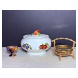 Brass & Metal Bowl Set,  Tela Flora & Tea Bowl