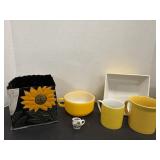 Flower Container, Baking Dish, Soup Bowl & Mugs