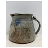 Rustic Glazed Hand Thrown Pottery Pitcher 6'H