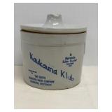 Kaukaura Klub Crock with Lid 6.5'H 7' Dia