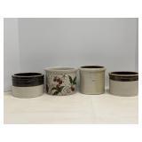 Rockdale, Hand Painted, & Primitive Crocks