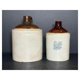 Antique Stoneware 9'H & 10'H Jugs