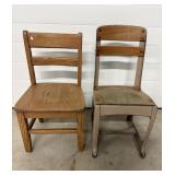 Vintage Children's Chairs Seats 13'H