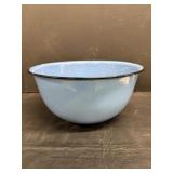 Vintage Enamelware Bowl 11.25' Dia 5.5'H