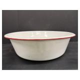 Enamelware Wash Basin 16.25' Dia 5'H has stains