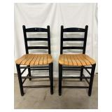 Ladder Back Chairs with Slatted Seats