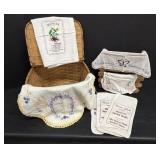 Vintage Embroidery, Picnic Basket & Bags