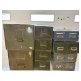 Vintage Metal Cabinet Drawers