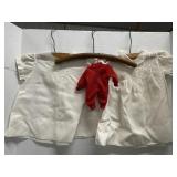 Vintage Doll Clothes & Wood Hangar