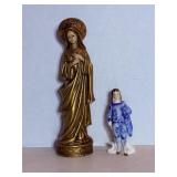 Vintage 12.5' Virgin Mary & Porcelain Japanese Fig