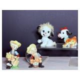 Vintage Japanese Ruben's Guys & Dog Figurines