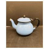 Enamelware Tea Pot 10'x6.5'H inside rust