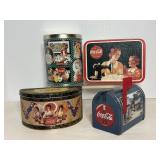 Coca Cola tins (1 unopened)