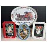 Coca Cola serving trays 11' x 8.5' & 6.5' x 4.5'
