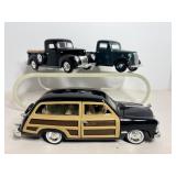 Vtg 1949 Ford Woody & 1937 & 1940 Fords