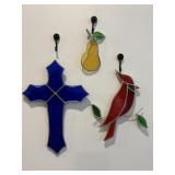 Vtg leaded glass figures