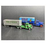 Vtg Hartoy 1992 Peterbuilt semi & ERTL semi truck