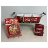Coca Cola toothpick dispenser, coasters (4) &...