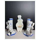 Danbury Mint Pillsbury Doughboy Candlesticks...