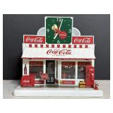 Coca Cola Danbury mint clock with lighted...