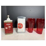 Vtg Coca Cola napkin holder & soap dispenser...
