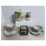 Vtg Lefton china cup & saucer & misc cup & ...