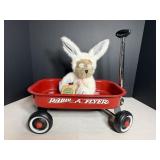 Doll Radio Flyer wagon & Boyds Bear bunny