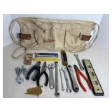 True Value carpenters apron with tools.