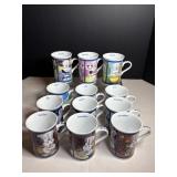 Danbury Mint 12-Months of Collector Mugs..