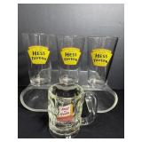 Vtg Hess Tavern glasses & Dog N Suds mug