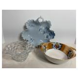 Vtg Noritake bowl & Fostoria bowl & misc bowl