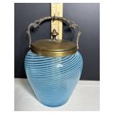 Blue Ring Pattern Jar 7'H