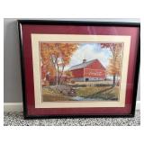Vtg Coca-Cola framed art print 34'x 28'