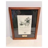 Framed paperwork on LaSalle Companion car...