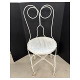 Wrought iron ice cream parlor chair