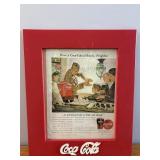 Framed Coca-Cola Howdy Neighbor Advertisement..