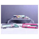 Coca Cola semi toy trucks die cast