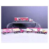 (3) Coca Cola die cast semis 2 are missing...