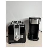 Black & Decker toaster & single brew coffee maker
