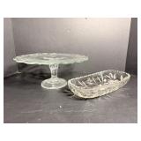 Pedestal cake plate 11' D x 4'H &...
