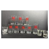 Vtg Miller High life drinking glasses & shot ...