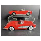 Vtg 1958 Chevy Corvette & Camero 1:18 scale