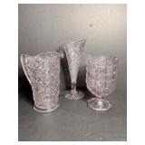 Purple quilted pattern water vase &...