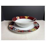 Route 66 serving plate 12' dia & 9' serving bowl..