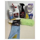 Cleaning supplies 3/4 full