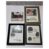 Framed magazine pictures 12' x 15' (3) &...
