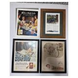 Framed magazine pictures 12' x 15' (3) &..