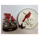 Jonathon Byron 'Cardinal bird family' music box...