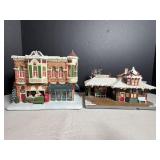 Vtg Coca Cola Hoilday village train station with..