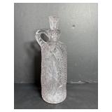 Vtg Cut glass decanter 10.5'H